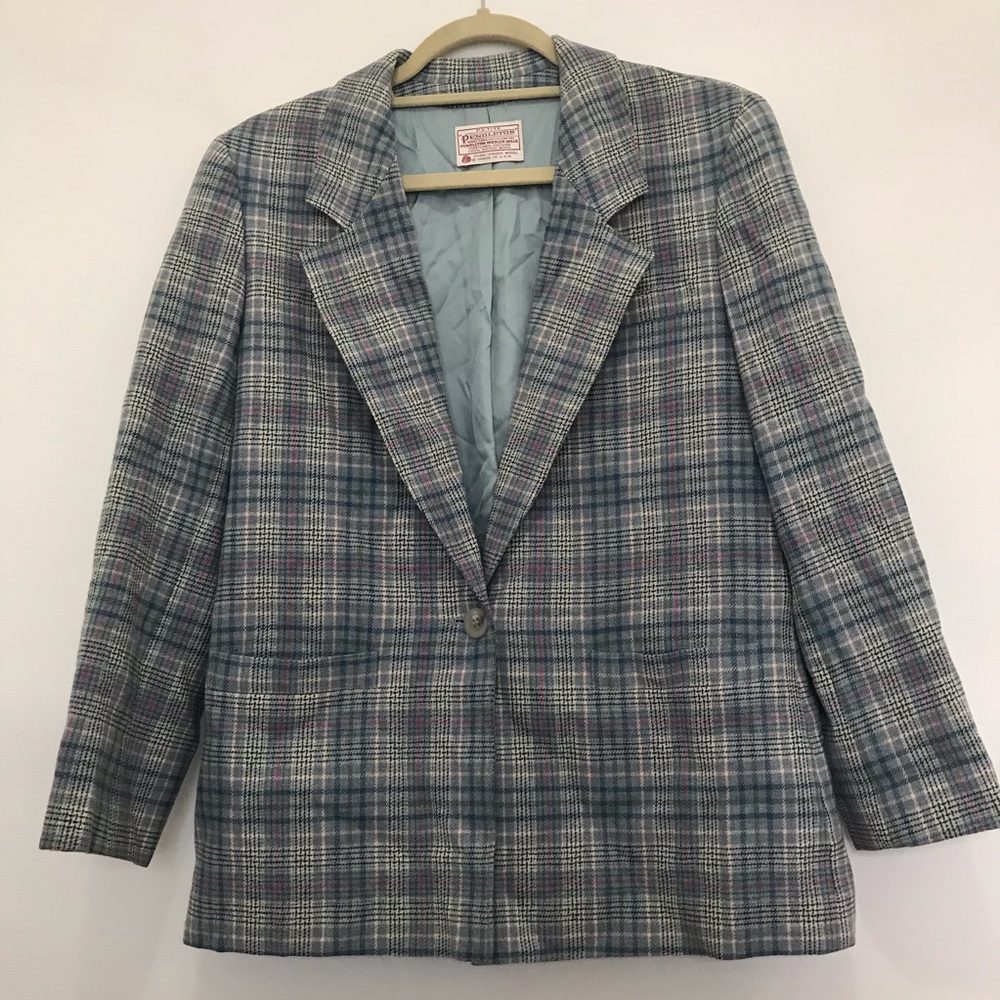 Pendleton Women’s Plaid Single-Button Blazer Jacket Size 10